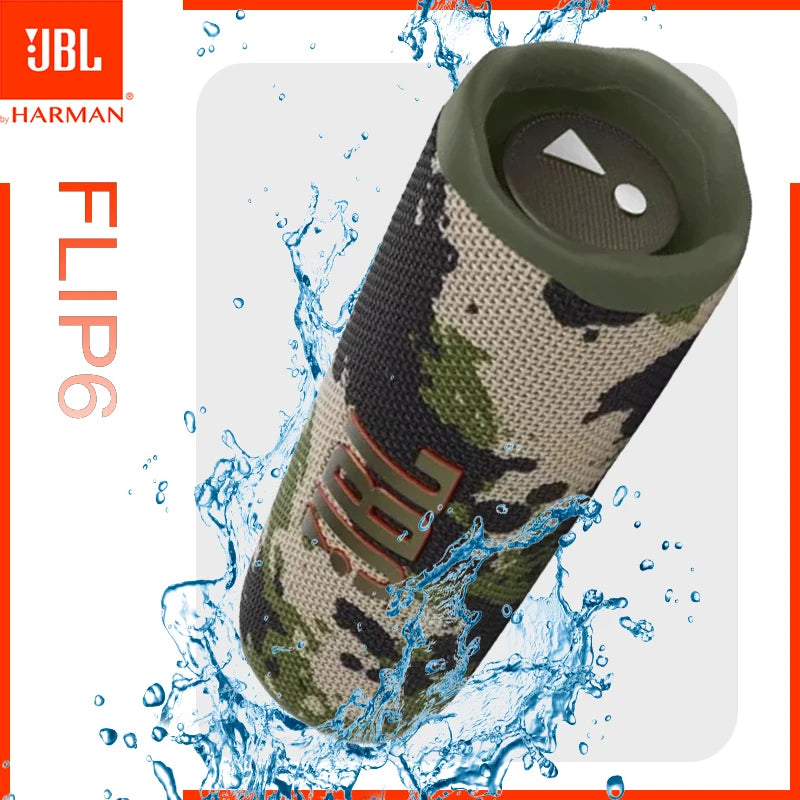 JBL Flip 6 Wireless Bluetooth Speaker - Rugged Waterproof Design Enhanced Sound with Independent Tweeters