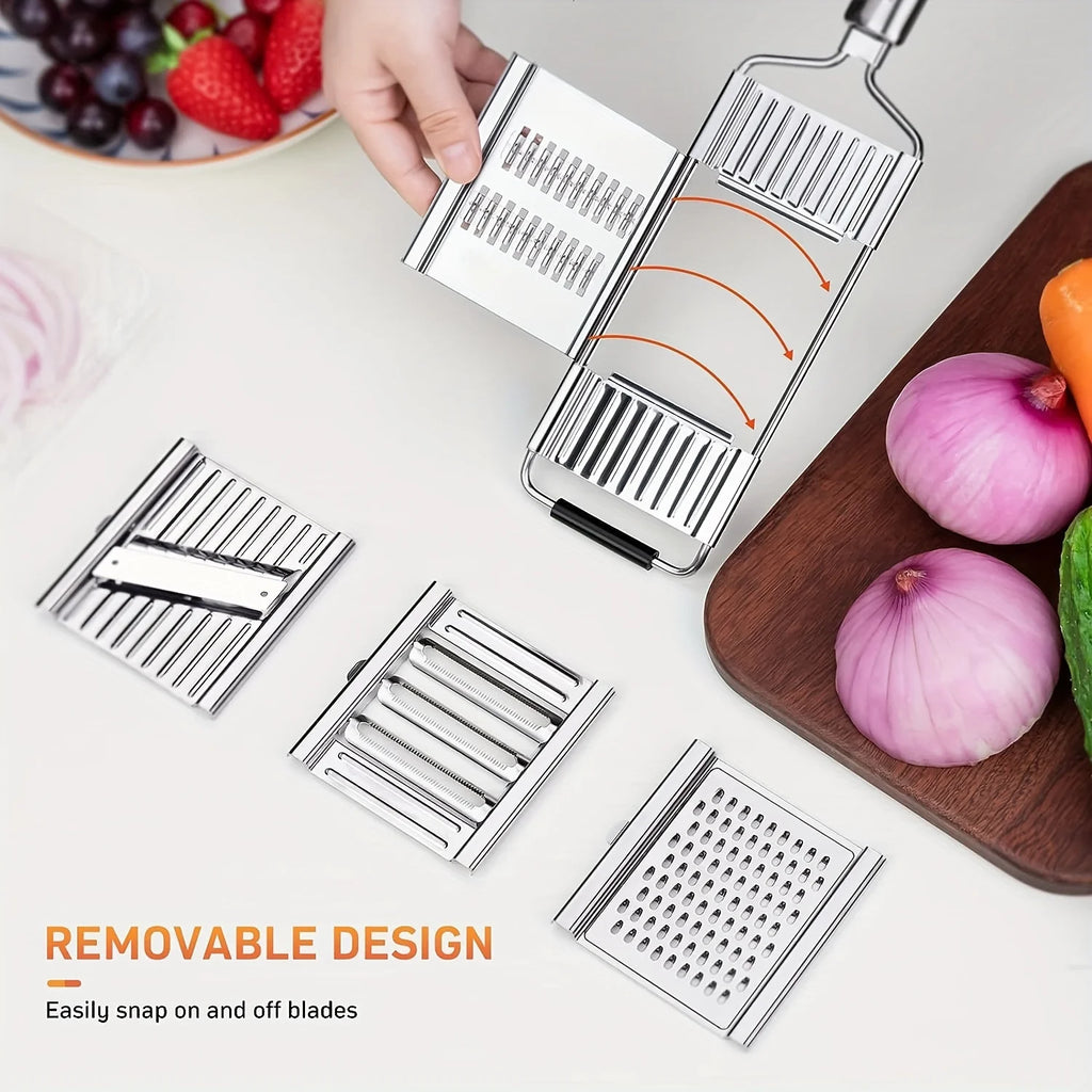 Stainless Steel Shredder Cutter Vegetable Grater Portable Manual  Vegetable Slicer Easy Clean Multi Purpose Kitchen Accesories