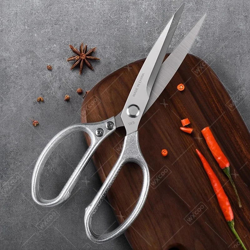 WXCOO Chicken Bone Scissors Stainless Steel Cutting Knife Kitchen Scissors Multifunctional Food Scissors Slicing Fish Meat Knife