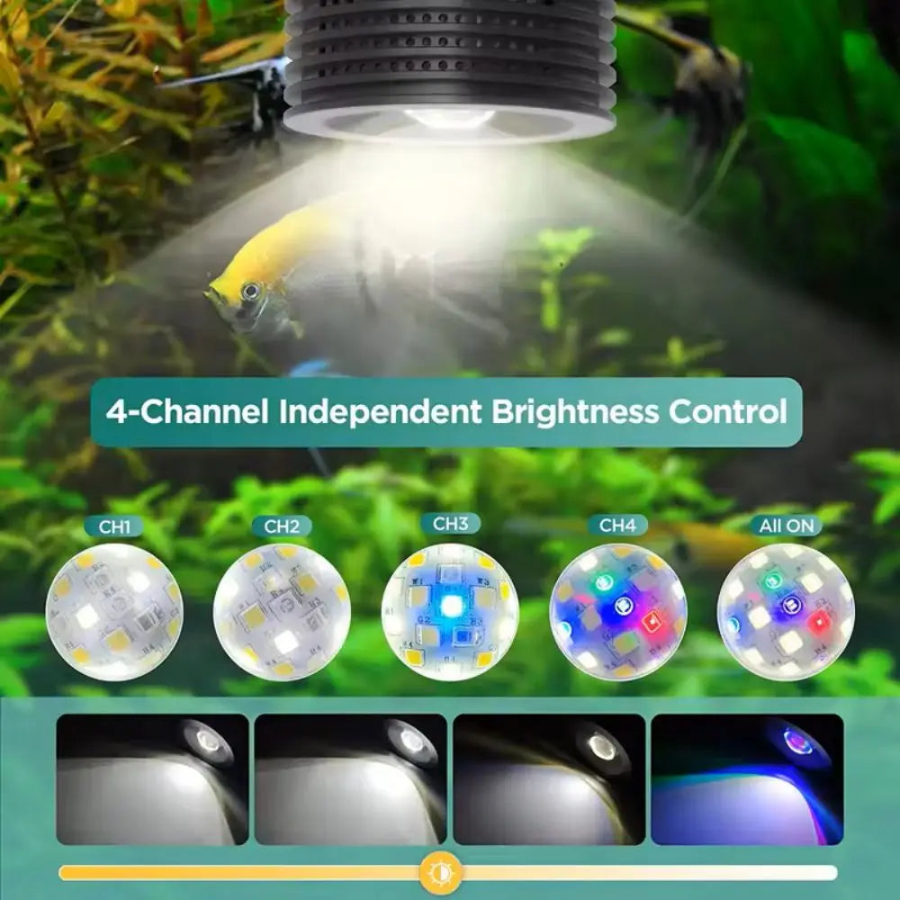 Lominie Asta 20 Freshwater 18W RGBW+UV Full Spectrum Nano LED Aquarium Light for Refugium Planted Fish Tank