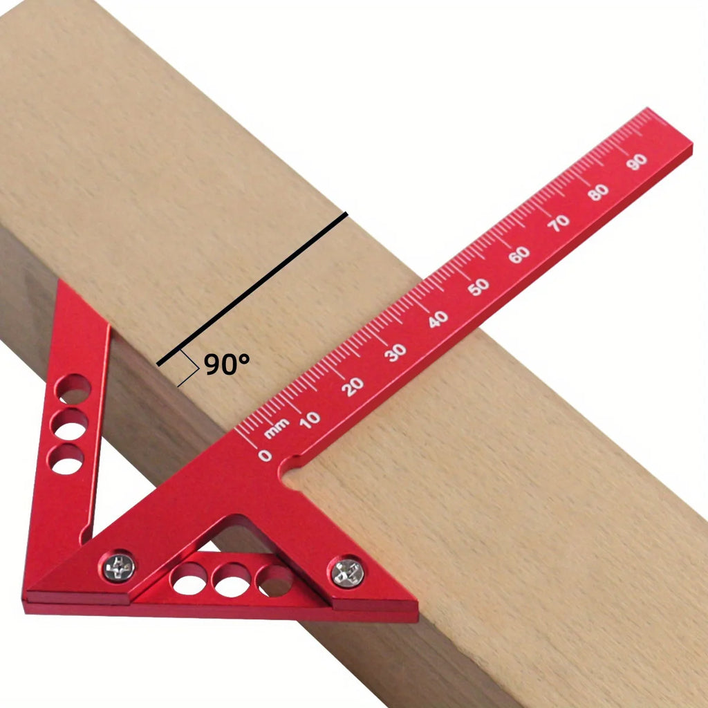 Carpenter Square Protractor,Center Scribe Gauge Kit Center Finder Miter Triangle Ruler T-Type Scriber Layout Measuring Ruler