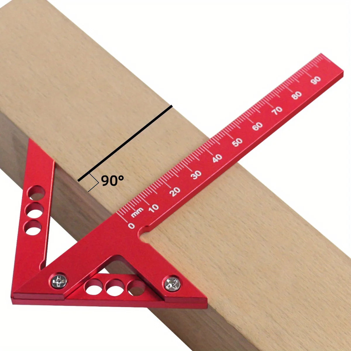 Carpenter Square Protractor,Center Scribe Gauge Kit Center Finder Miter Triangle Ruler T-Type Scriber Layout Measuring Ruler