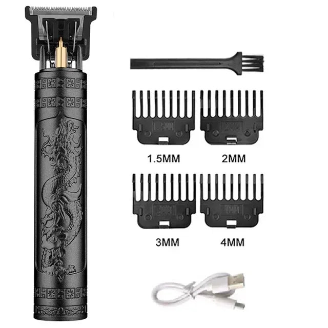 Tondeuse à Cheveux Rechargeable pour Hommes — Kit Professionnel Barbe & Cheveux, Charge USB Rapide