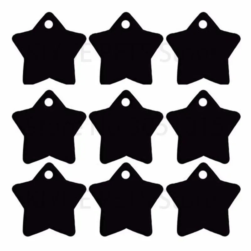 Wholesale 20Pcs Anti-lost Dog Tag For Collars Dog Name ID Tags Gifts for Dog Star Pet Collar Tags for Dog Owner Engraved Pet Tag