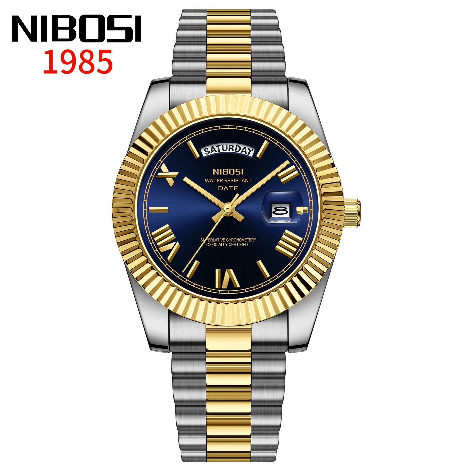 NIBOSI Top Brand Luxury Men Watches Fashion Wristwatch Day Date Miyota Quartz Watch Men Waterproof Steel Male Clock Reloj Hombre
