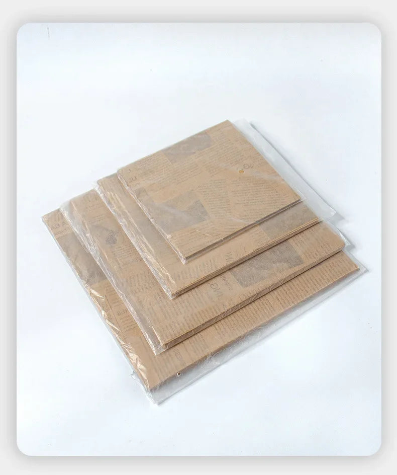 100/1000 Pcs Oil-Proof Paper for Wrapping Burger Bread Fried Food Sandwich Packaging Fryer Air Baking Paper Plate  Accessories