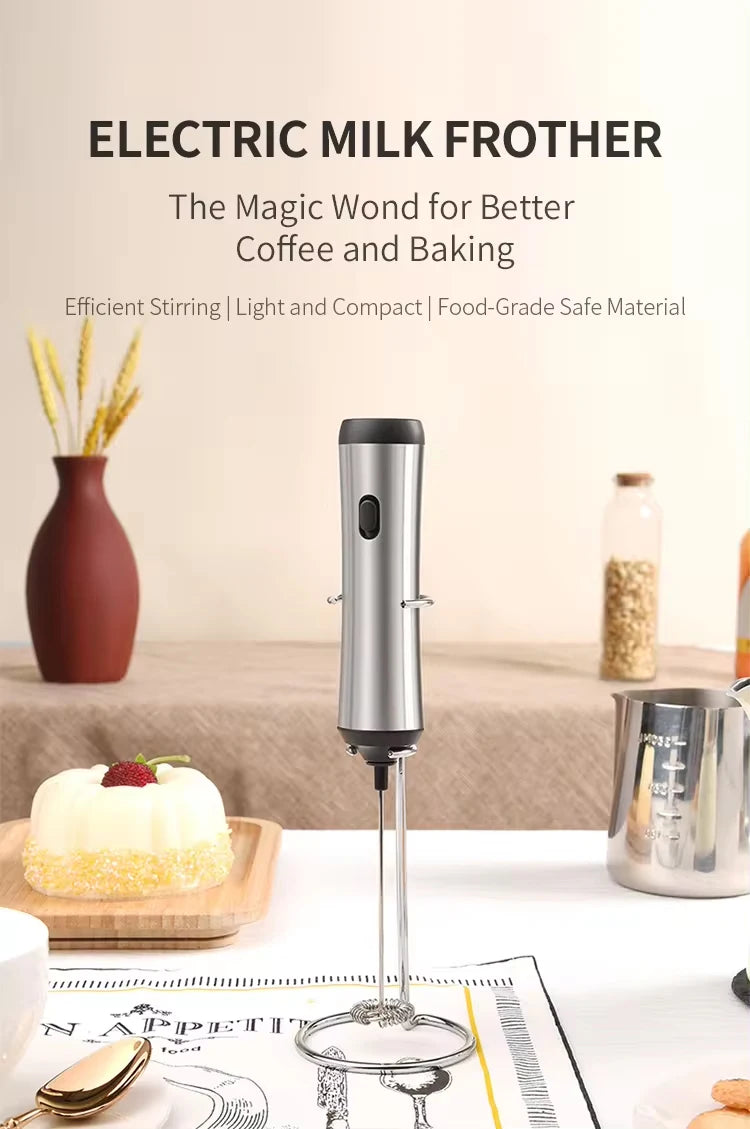 Wireless Electric Mini Milk Frother Coffee Whisk Egg Beater Blender Portable Stirrer Cappuccino Maker for Kitchen Cooking Tools