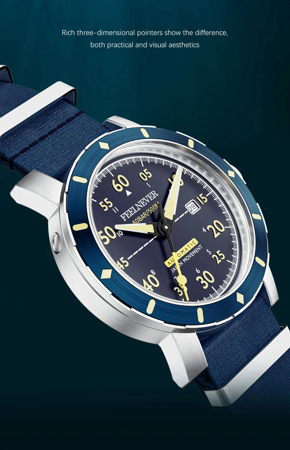 2024 New Men Watch Automatic Mechanical Wristwatch Sapphire Diver Watch 500M Waterproof Diving Sports Watches Men Reloj Hombre