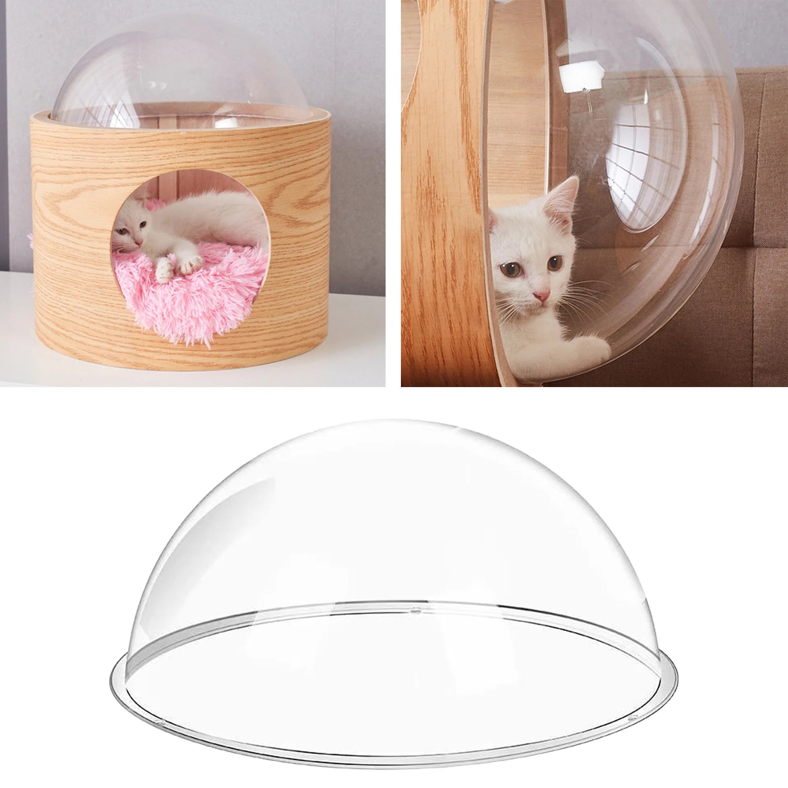 Space Clear Capsule Bed for Cats Hammock Climbing Frame Tree Clear Furniture Pet Playground