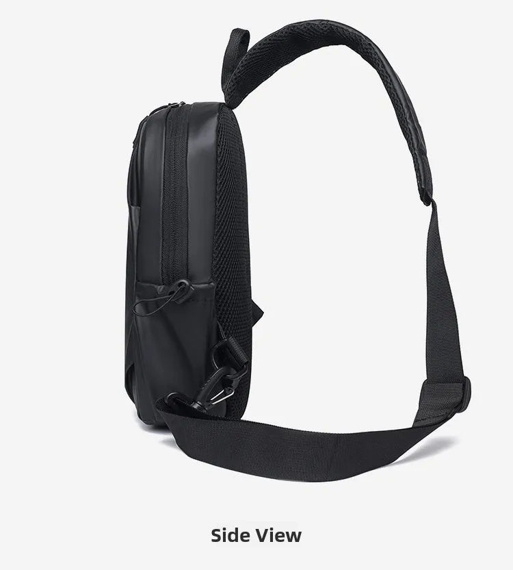 Large Capacity Fashion Waterproof Men's Crossbody Bag Travel Casual Ladies Single Shoulder Slant Bag Korean Style Chest Bag