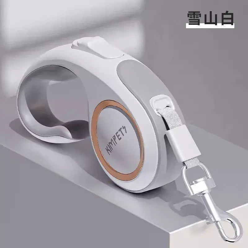 Automatic Retractable Dog Leash 5 Meters Long Teddy Dog Walking Rope Polyester Material for Small to Medium Sized Dogs