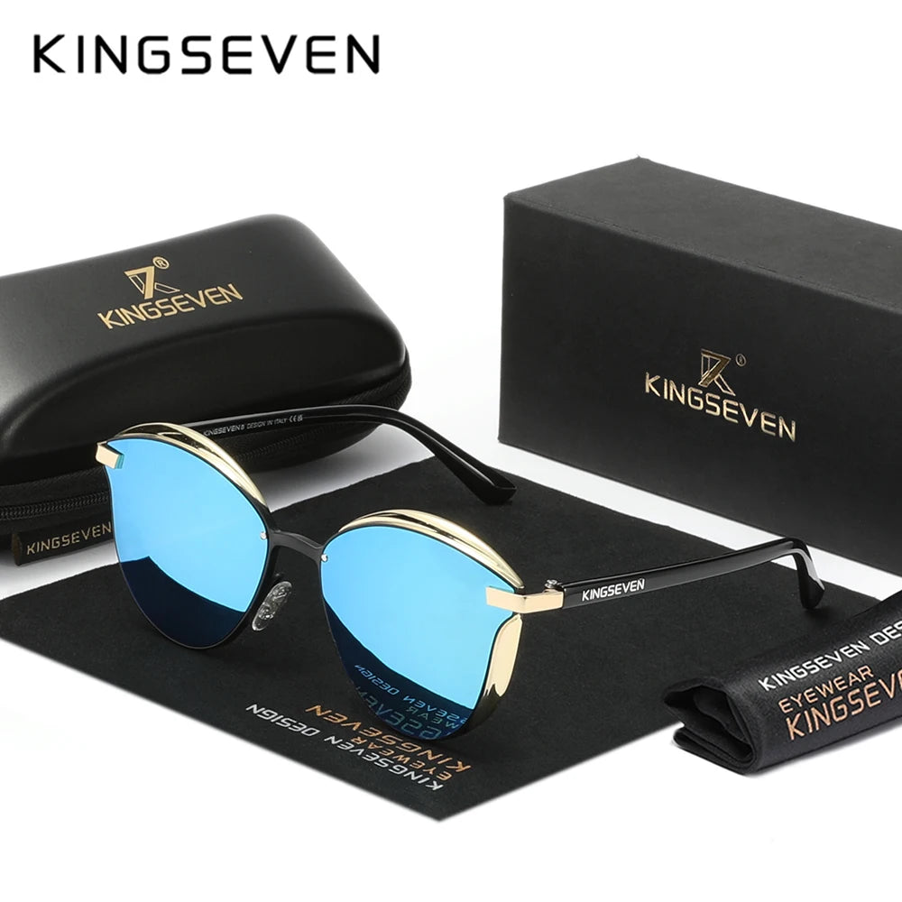 KINGSEVEN Cat Eye Polarized Sunglasses Women Luxury Ladies Fashion High Quality Driving Glasses Antu-UV400 Protection Eyewear