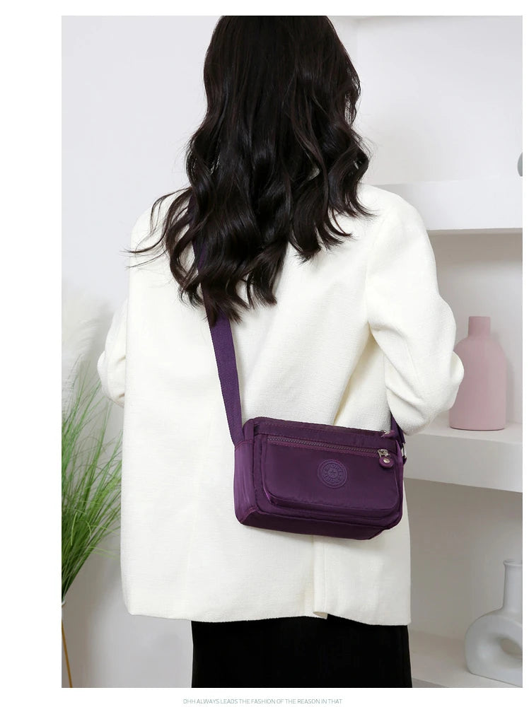 Waterproof Nylon Oxford Cloth Crossbody Bag Women's Single Shoulder Bag Versatile Durable Soft Casual Style Youth Fashion