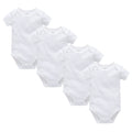 2/3/4/5/6 Pcs/set Blank Baby Bodysuit White Newborn Rompers 100% Cotton Kids Jumpsuit Short Sleeve Baby Clothing Set For 0-24M