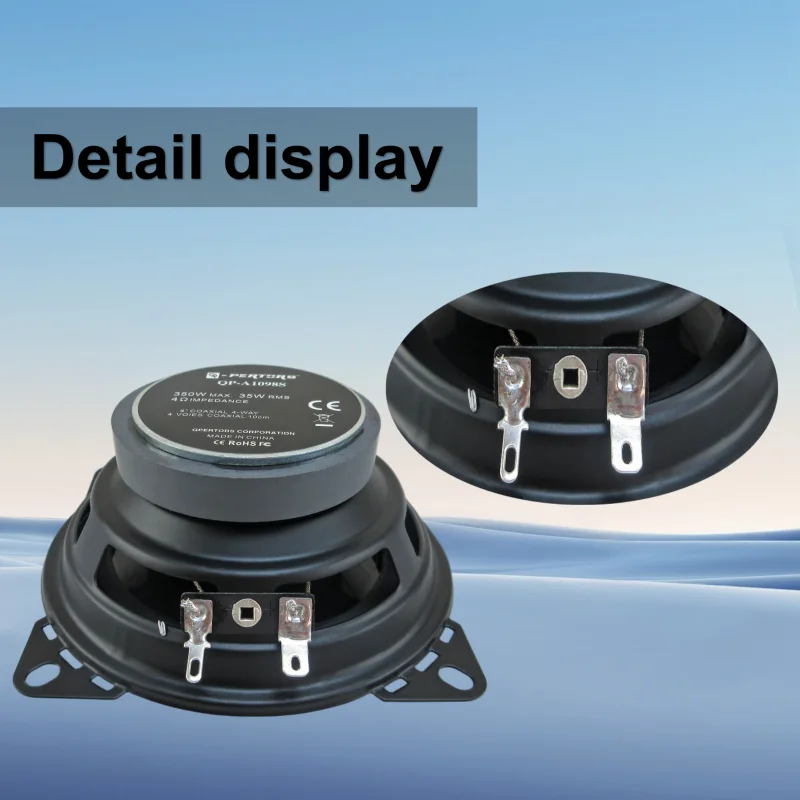 A Pair of 4" Coaxial Speaker 4-Way 350W Max Music Power Subwoofer Nominal Power 35W Impedance 4 Ohms for Audio Systems