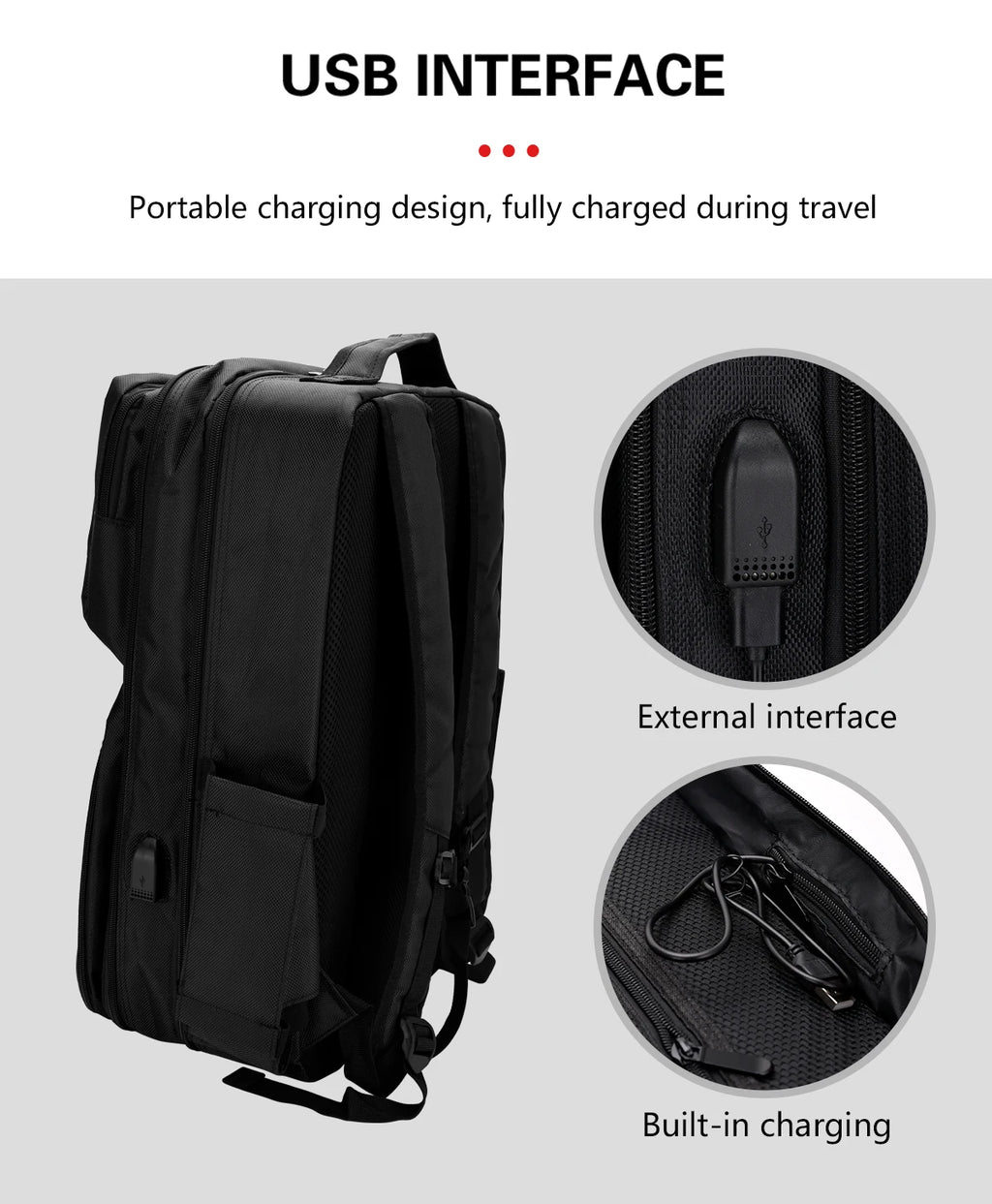 Adjustable Compartments Barber Backpack with USB Charging Port Travel Case for Hairstylist Tools Cosmetology Storage Bag