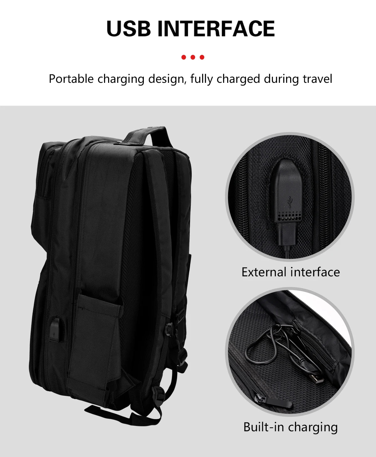 Adjustable Compartments Barber Backpack with USB Charging Port Travel Case for Hairstylist Tools Cosmetology Storage Bag