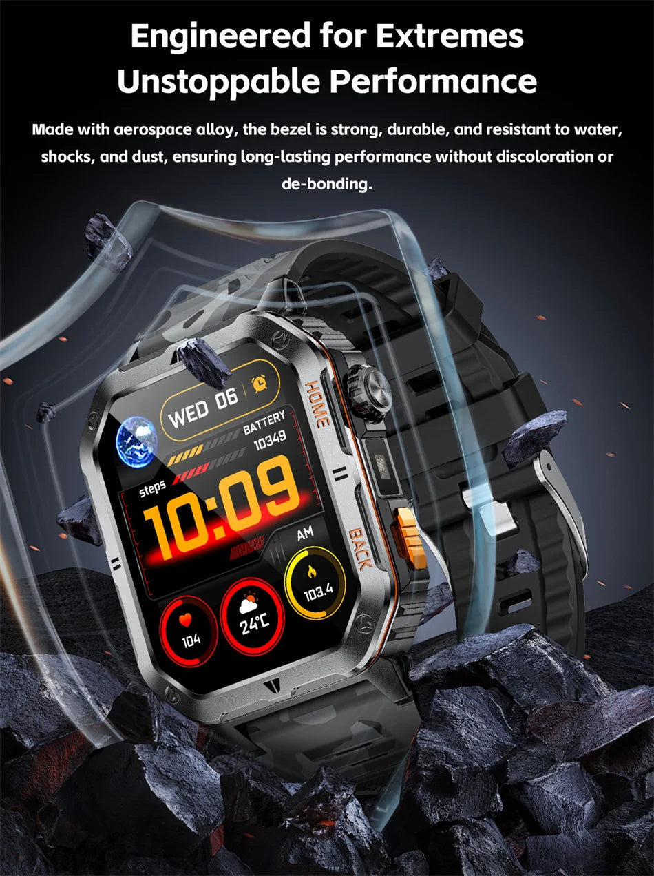 2025 New Smart Watch Men 1000mAh Ultra Large Battery 3ATM Professional Waterproof 2.01" HD Display Outdoor GPS Sports Smartwatch
