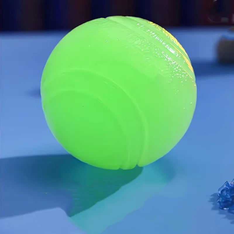 1 Night Light Squeak Dog Ball - Rubber Toy, Interactive Pet Play with Sound, Suitable for Nighttime Entertainment