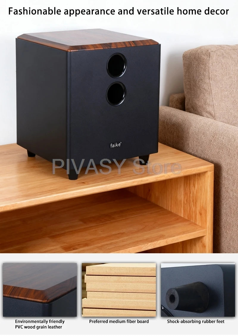 8/10/12 inch Passive Subwoofer 80-150W HiFi Sound Box 50Hz-500Hz Wooden Speakers 4-8ohm Sound System For Home Theater DJ Studio