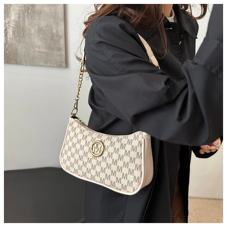 Vintage Floral Print Underarm Bag Women's Crossbody Shoulder Bag Casual Versatile Small Bag Popular Female Fashion Design