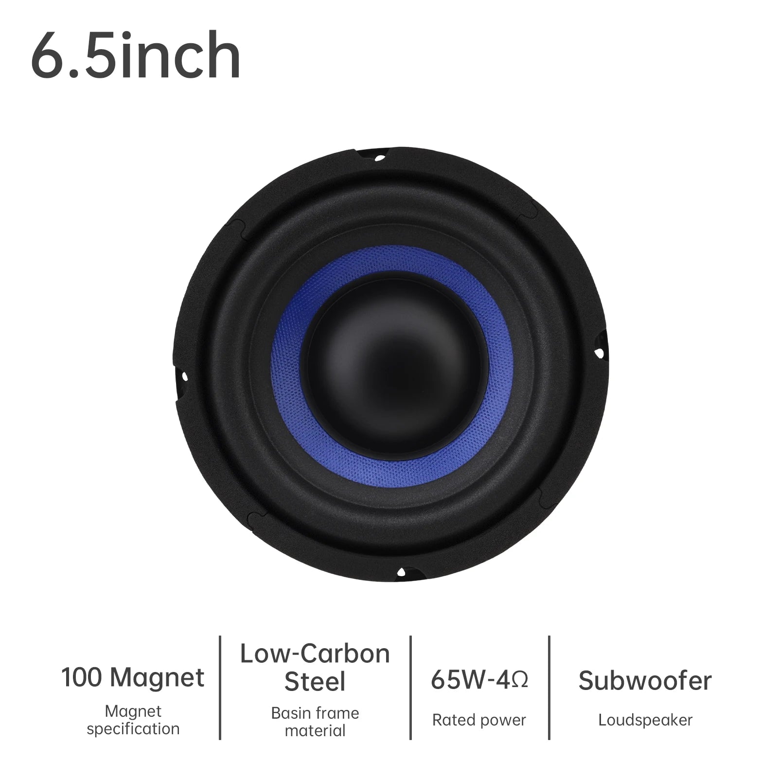 1pc 5/6.5/8/10 Inch Bass Loudspeaker Woofer Speaker for Car Audio/Home Theaters,Wide Frequency Response Car Audio Stereo Speaker
