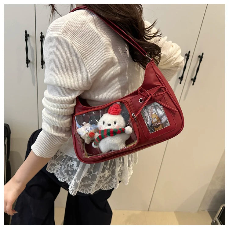 Design Sensation Single Shoulder Slant Crossbody Bag Basic Model Grain Bag Pain Bag for Girls Soft Synthetic Leather Sq...