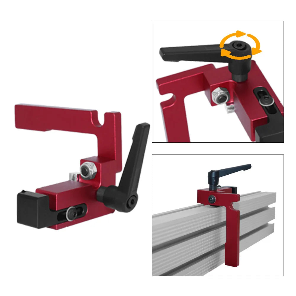 Aluminium Profile Fence 75 Type Miter Track T-track Backer 30-80CM Sliding Brackets T-Slot for Table Saw Woodworking Workbench