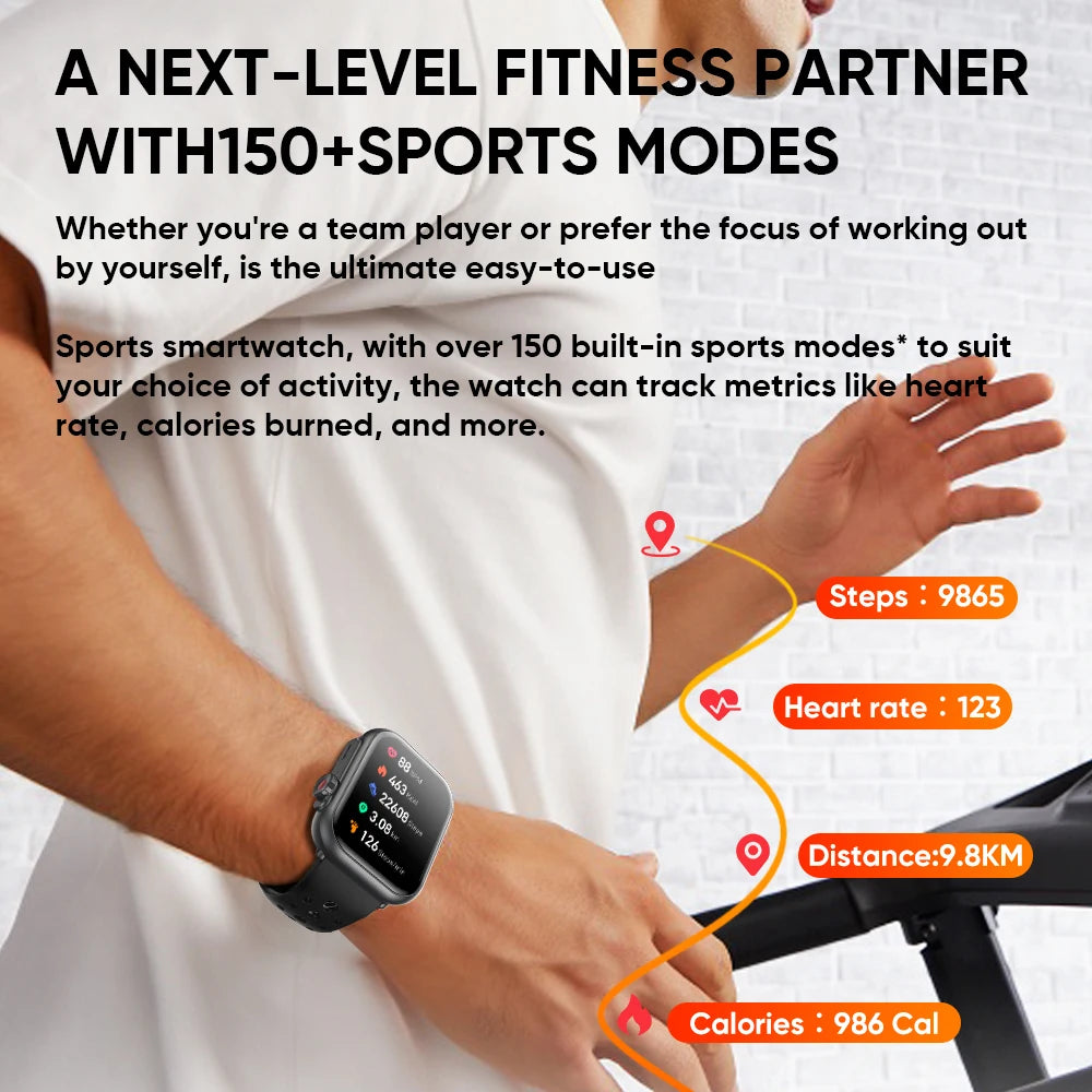 2025 New 1000mAh Battery AMOLED Smart Watch Ultra K62 Men Women Heart Rate 100+Sport HD Bluetooth Call IP67Waterproof SmartWatch