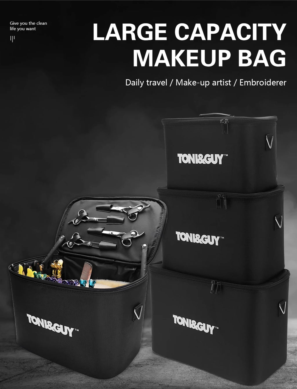 Cosmetic Organizer Portable Hairstylist Travel Bag Professional Storage CaseMakeup Bag Salon Nail Tattoo Beauty Tool
