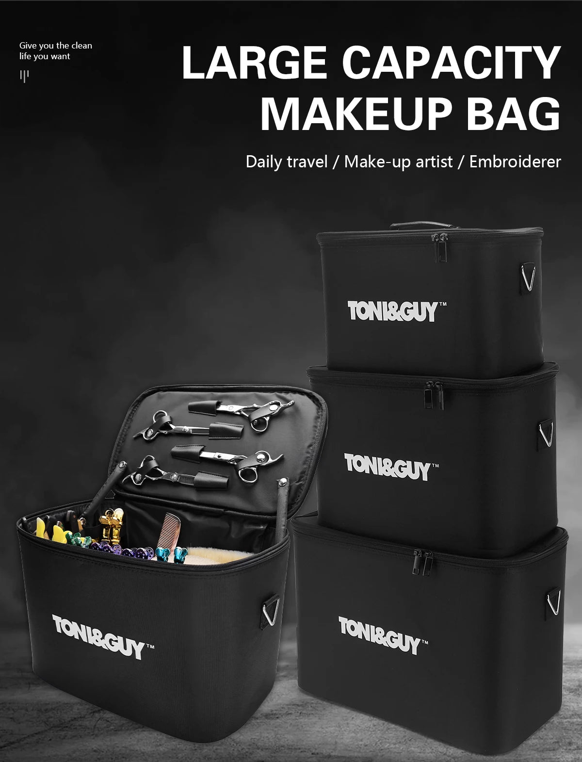 Cosmetic Organizer Portable Hairstylist Travel Bag Professional Storage CaseMakeup Bag Salon Nail Tattoo Beauty Tool