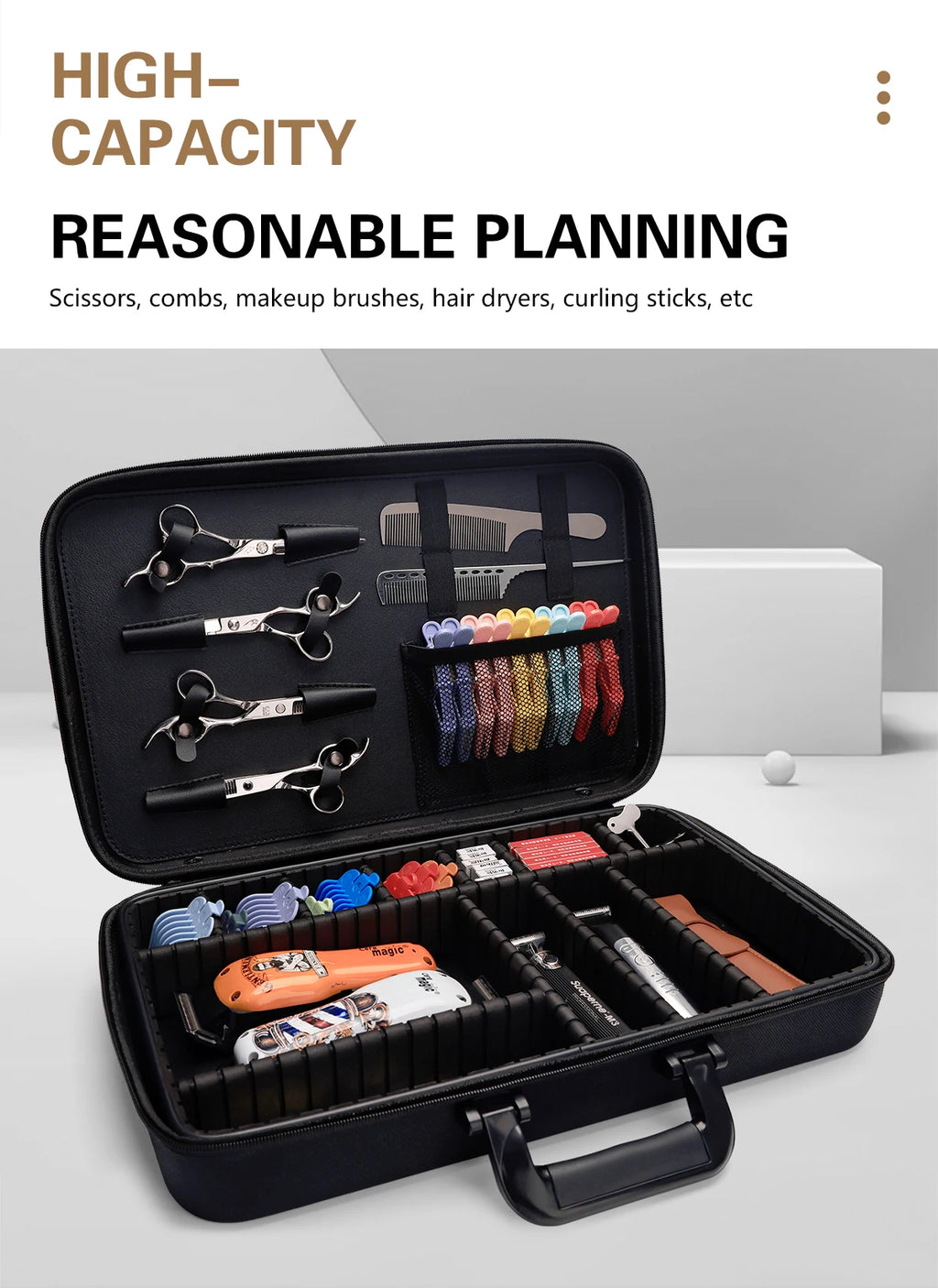 Electric Clipper Bag Barber Tool Storage Case Travel Shaver Organizer Beard Trimmer Box Salon Hairdressing Carrying Case