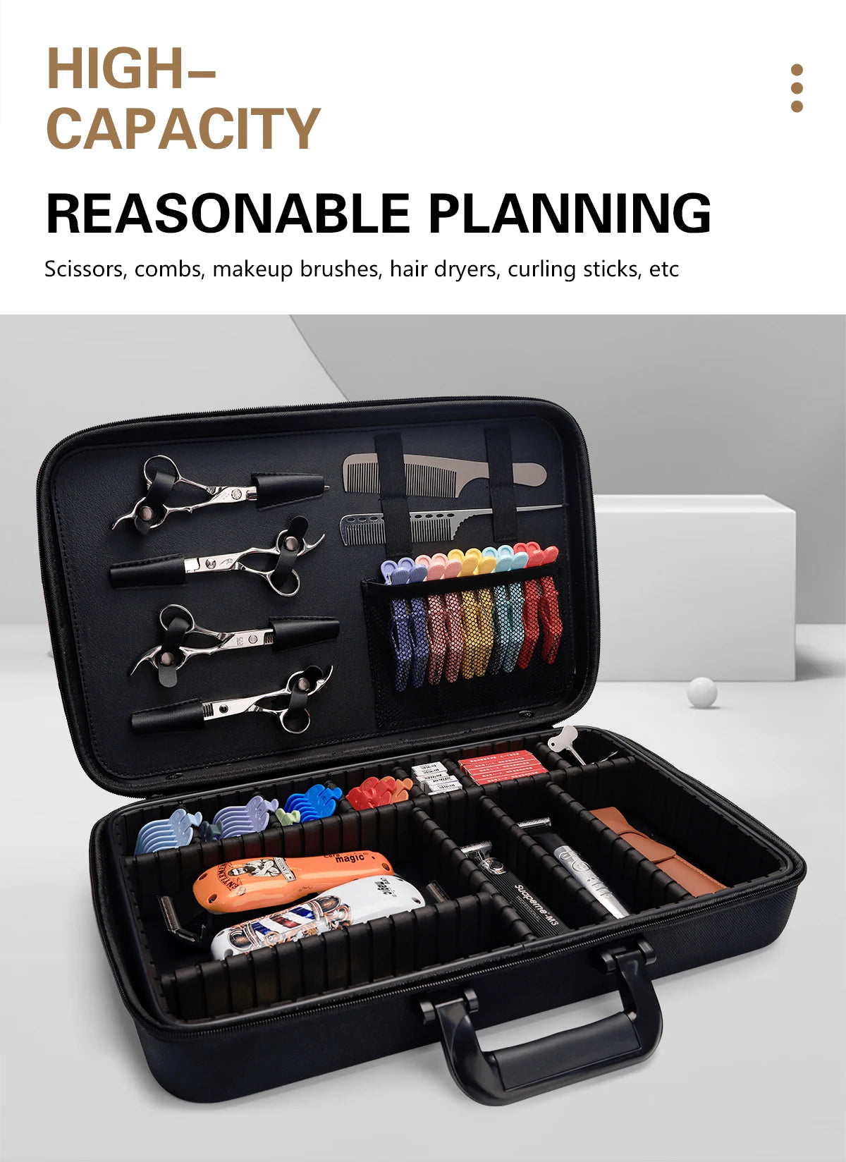 Electric Clipper Bag Barber Tool Storage Case Travel Shaver Organizer Beard Trimmer Box Salon Hairdressing Carrying Case