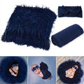 3PCS Newborn Baby Photography Props Blanket Wraps Set Photo Mat Blanket for Baby Boys and Girls Long Ripple Wrap  Fotografia