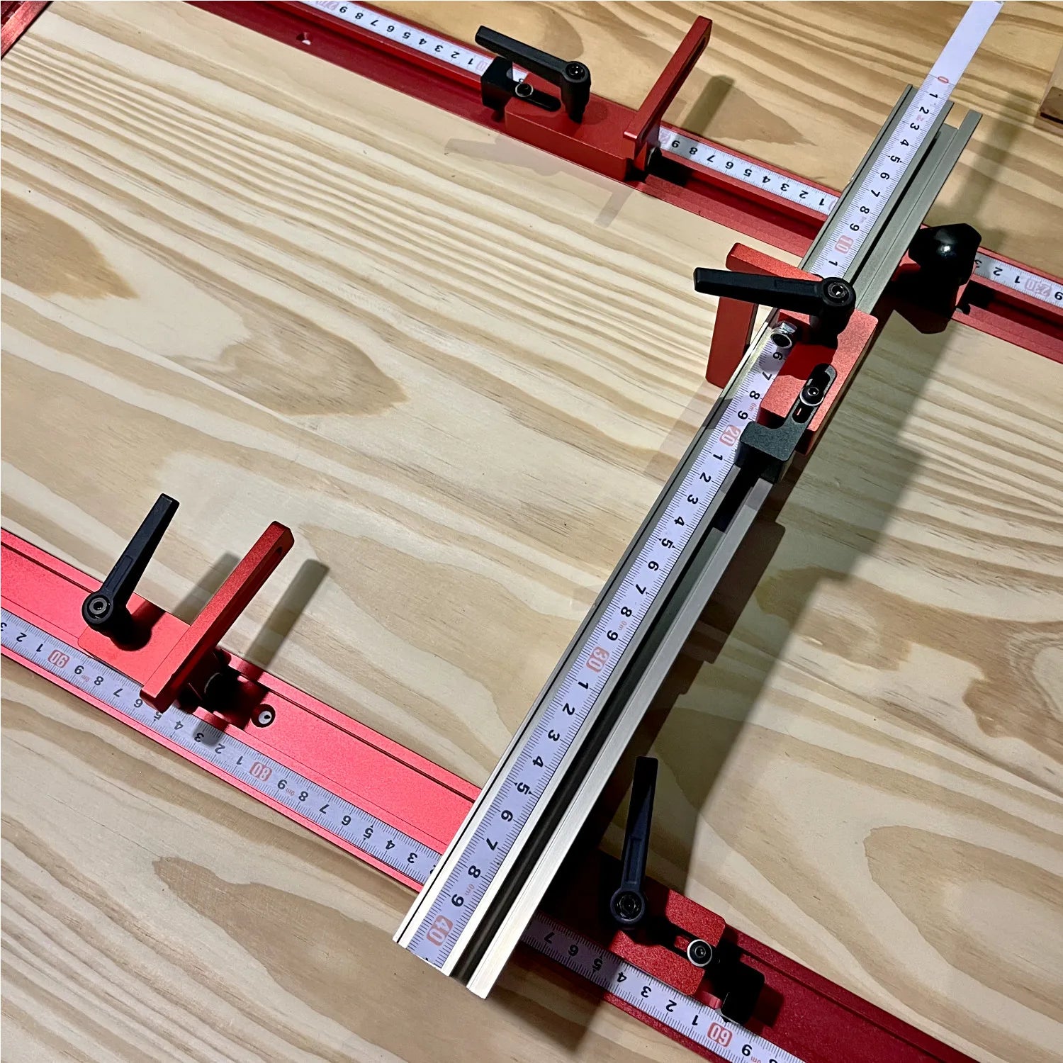 Miter Track Stop T-Slot T-Tracks Stop Chute Locator Aluminium Alloy Backing Connector for Woodworking Guide Rail Table Saw DIY
