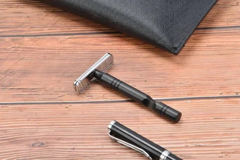2026 YAQI Chrome And Black Color Aluminum Handle Light Weight AC Blade Excalibur Single-edged Mens Shaving Safety Razor