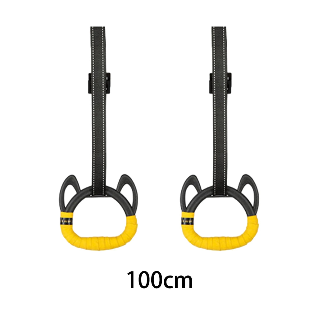 Kids Horizontal Bar Home Exercise Pull up Rings Full Body Workout Nonslip Handle with Gym Rings Kids Gym Rings Gymnastic Bar