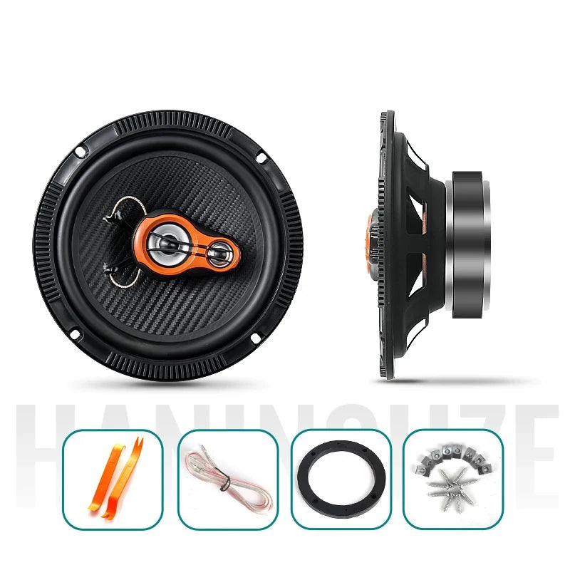 2pcs 4''/5''/6 /''6.5 Inch 2 Way Coaxial Speakers For Car 4 Ohm 100-150W Subwoofer Universal Automotive Rubber Surround Tweeter