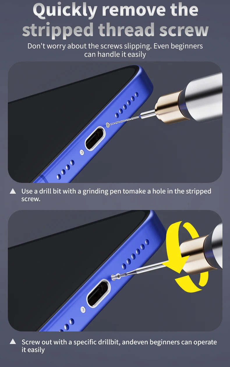 Lanrui U8 Alloy Piercingand Sliding Drill Bit Used for Removing Stripped Thread Screws Ouickly