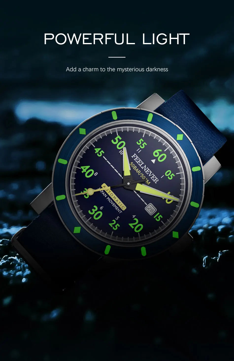 2024 New Men Watch Automatic Mechanical Wristwatch Sapphire Diver Watch 500M Waterproof Diving Sports Watches Men Reloj Hombre