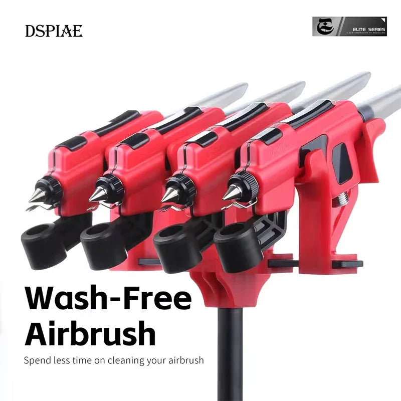 PT-AB Wash-Free Airbrush with Marker Rack for Scale Model Painting Quick Color Change Hobbyist DIY Craft Tools