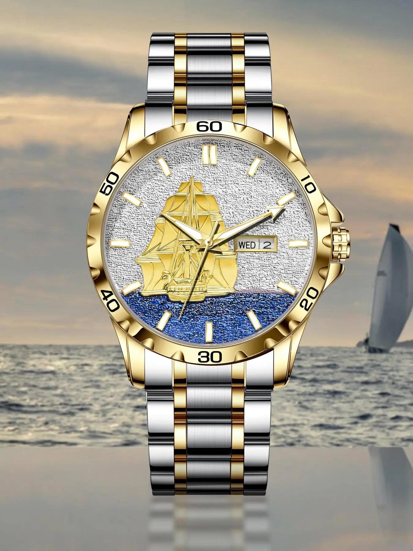 Glenaw Sailing Series Top Brand Luxury Men's Watch Fashion Business Fully Automatic Mechanical Waterproof Watch