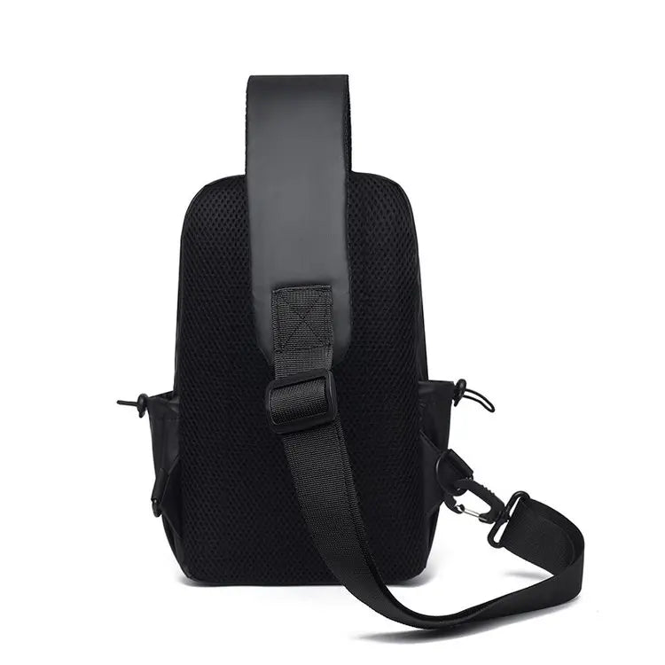 Large Capacity Fashion Waterproof Men's Crossbody Bag Travel Casual Ladies Single Shoulder Slant Bag Korean Style Chest Bag