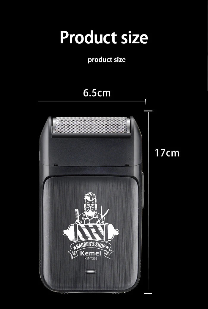kemei KM-T366 Shaver Professional Razor Electric Shaving Machine Portable Beard Trimmer Rechargeable Razor Mini Shaver for Men