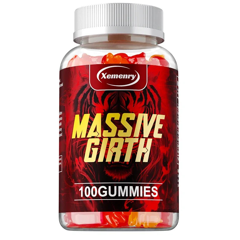 Massive Girth Capsules for Men - Nutrition Supplements That Promote Muscle Growth, Improve Endurance, and Maintain Vitality