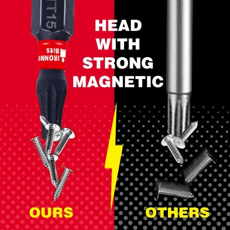 Slotted crewdriver Bit Hex Shank Magnetic Flat Head Bits 1/4" S2 Steel Screw Driver Bit for Power Tools SL3/SL4/SL5/SL6/SL7