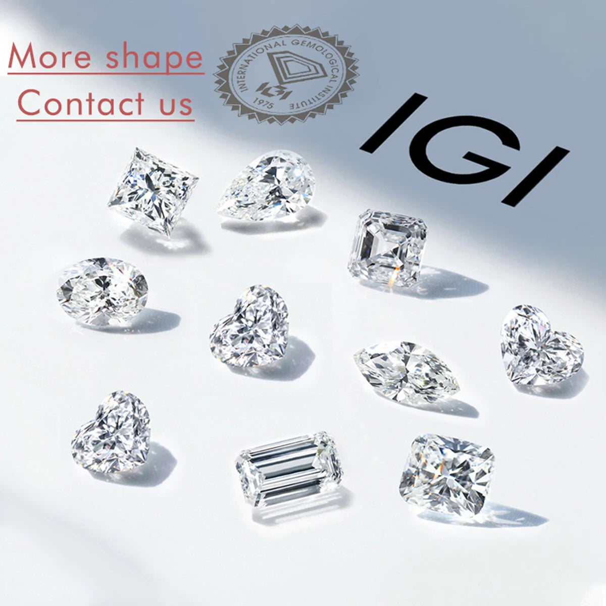 GIA IGI Certified 0.3-5.0ct Round Lab Grown Diamonds CVD HPHT Loose Lab Diamonds DEF VVS/VS Lab Created Diamond For Jewelry Made