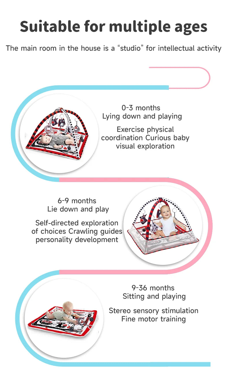 Baby Early Education Toys Mat Infant Fitness Gym Activity Center Play Mat Cognitive Development Puzzle Newborn Toys Ideal Gift