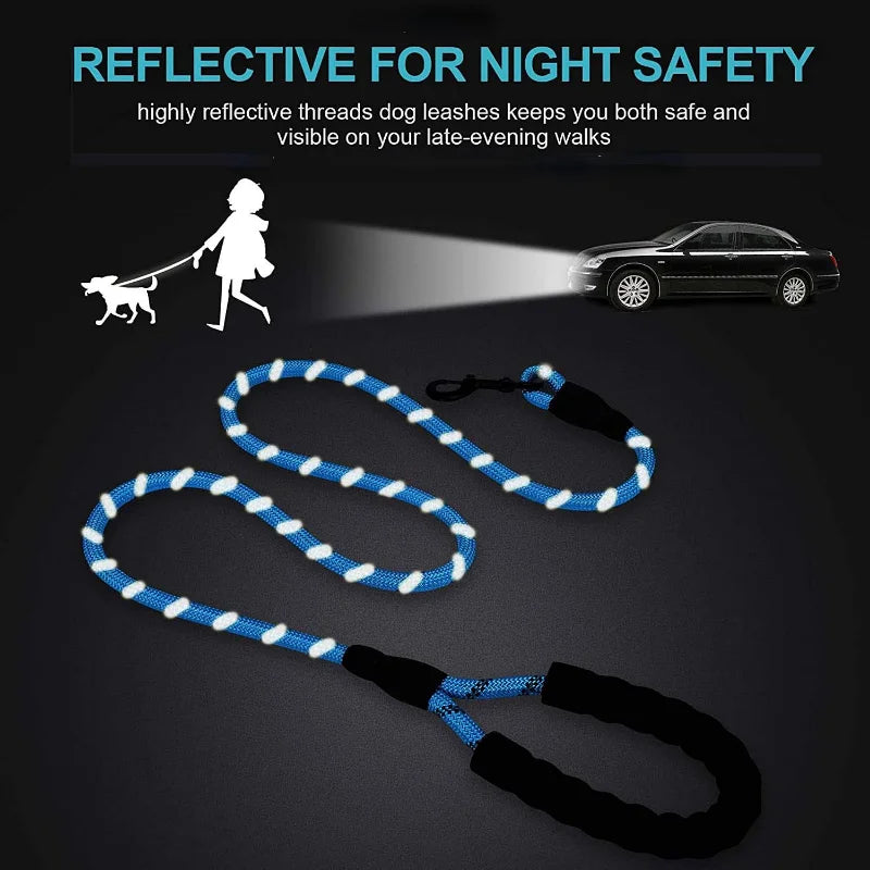 Strong Dog Leash Pet Leashes Reflective Leash For Big Small Medium Dog Leash Drag Pull Tow Golden Retriever