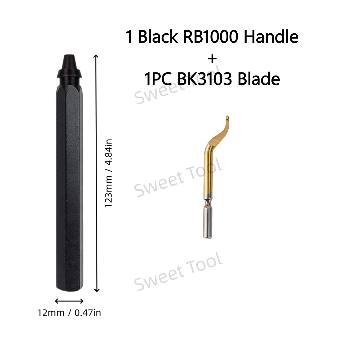 Deburring Tool Set RB1000 Black Metal Handle with 1/10/11 Swivel Blades for Metal PVC Plumbing 3D Printing Plastic Copper Resin